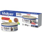 تصویر کنسرو گربه شایر باطعم ماهی تن 270 گرم (پک سه عددی) Shayer Tuna 270g