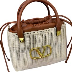 تصویر کیف زنانه حصیری ولنتینو 