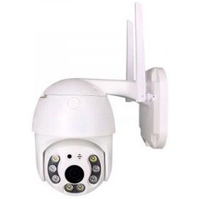 تصویر دوربین مینی اسپید دام هوشمند وایرلس دید در شب رنگی v380 مدل Q8 minispeed dome Q8 wireless v380 smart camera ,warmlight, waterproof