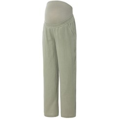 تصویر شلوار موسلین زنانه ( بارداری ) برند esmara بگ جیب دار سبز کمرنگ 