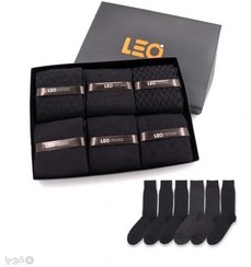 تصویر پک ۶ جفت جوراب مردانه ساقدار لئو 