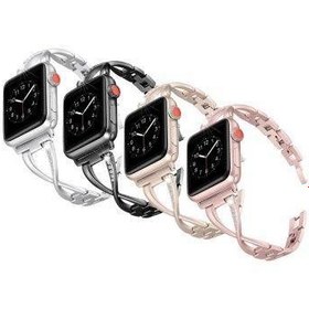 تصویر بند ساعت اپل واچ Apple Watch 42/44mm مدل استیل Jansin 