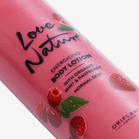 تصویر لوسیون بدن بزرگ انرژی زا ارگانیک تمشک و نعنا لاونیچر اوریفلیم Oriflame Love Nature Energising Body Lotion whit Organic mint&raspberry