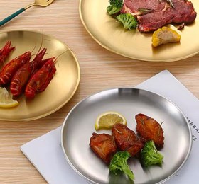 تصویر بشقاب گرد استیل سفری 