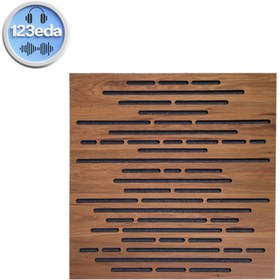 تصویر پنل آکوستیک جاذب صدا طرح ویووود پلاس - 50*50 / بنفش Sound-absorbing acoustic panel, Wavewood Plus design