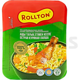 تصویر نودل رولتون با طعم مرغ اسپایسی حجم 90 گرم Rollton Spicy Chicken Noodles 90gr