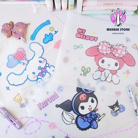 تصویر پوشه فانتزی ضدآب کرومی سایز A4 