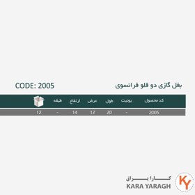 تصویر جا قاشقی بغل گازی دوقلو فرانسوی پلاتین کد 2005 