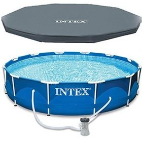 تصویر استخر پیش ساخته اینتکس با نردبان سایز ۱۲۰*۳۵۷ Intex A100126