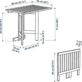 تصویر میز تاشو دیواری ایکیا مدل Applaro 