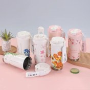 تصویر تراول ماگ فانتزی طرح گل 