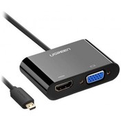 تصویر مبدل Micro HDMI به VGA/HDMI یوگرین MM115 30355 UGREEN MM115 30355 Micro HDMI to VGA/HDMI Adapter