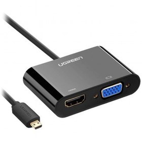 تصویر مبدل Micro HDMI به VGA/HDMI یوگرین MM115 30355 UGREEN MM115 30355 Micro HDMI to VGA/HDMI Adapter