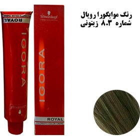 تصویر رنگ مو ایگورا رویال شماره 8.3 ( 8 زیتونی ) – SCHWARZKOPF IGORA ROYAL 