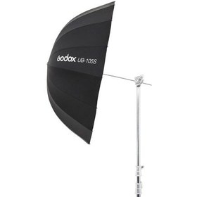 تصویر چتر پارابولیک نقره ای گودکس Godox Parabolic Reflector UB-105S Umbrella - 6 ماه آرکاکمرا Godox Parabolic Reflector UB-105S Umbrella