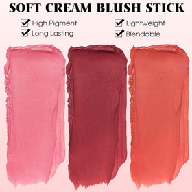 تصویر رژگونه استیکی ROMANTIC MATTE کد Shy Pink LEDORASHOP ROMANTIC MATTE on the Go BLUSH - Shy Pink