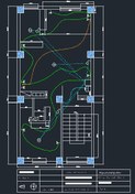 تصویر دانلود فایل اتوکد نقشه کشی رایانه ای پلن سیم کشی منزل پایه دهم هنرستان 