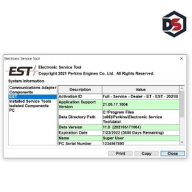 تصویر نرم افزار Perkins EST 2021B 