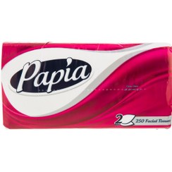 تصویر دستمال کاغذی اقتصادی 250 برگ دو لایه پاپیا 