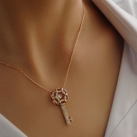 تصویر گردنبند ژوپینگ طرح کلید Key-design-choker-necklace