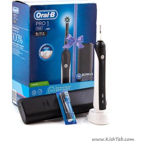 تصویر مسواک برقی اورال بی صورتی مدلPro 750 +کیف مسافرتی ا Oral-B Pro 750 Electric Toothbrush with Travel Case Oral-B Pro 750 Electric Toothbrush with Travel Case