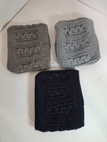 تصویر شال گردن بافتنی داخل خز 