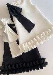 تصویر پیراهن دخترانه پاپیونی 