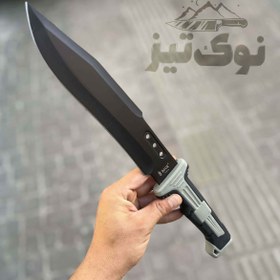 تصویر چاقو شکاری تیغه مشکی BGOK مدل R1801A 