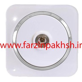 تصویر کلید و پریز دلند مدل آدا پلکسی سفید زه نقره ای Deland switches and sockets Ada White Silver Plexi