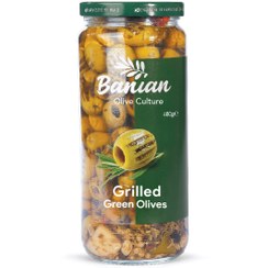 تصویر زیتون بی هسته گریل شده بانیان وزن 460 گرم 