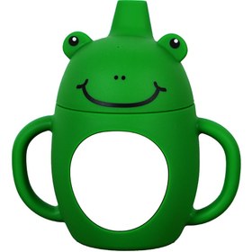 تصویر لیوان سیلیکونی کودک طرح قورباغه 