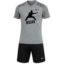 تصویر ست تیشرت و شورت طرح ووشو رنگ طوسی کد 364 