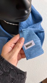 تصویر مینی اسکارف آبی جین 