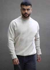 تصویر دورس ساده بیسیک طوسی سه نخ پنبه داخل حوله ای Three-thread white blue durres