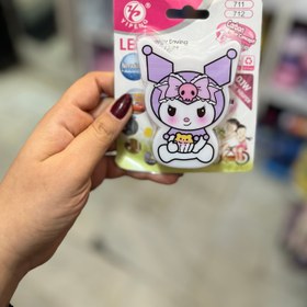 تصویر چراغ خواب دوشاخی برق مستقیم کرومی - کرومی مشکی 