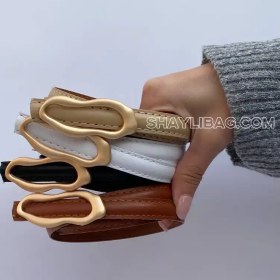تصویر کمربند زنانه ۱.۵ سانتی متری مدل دفرمه با سگک خاص 