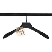 تصویر چوب لباسی اپل دار مردانه جیر مشکی c07 