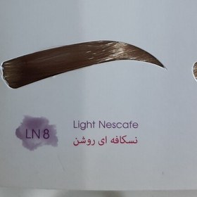 تصویر کیت رنگ ابرو لیونل شماره LN8 رنگ نسکافه ای روشن 