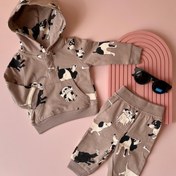 تصویر هودی شلوار نوزادی و بچگانه اچ اند ام طرح سگ کد 1142 