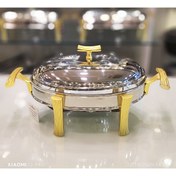 تصویر سوفله بیضی 1.5 لیتر طلائی یونیک کد 3851 