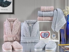 تصویر ست عروس داماد دوقلو ۱۰ تیکه ربکا 