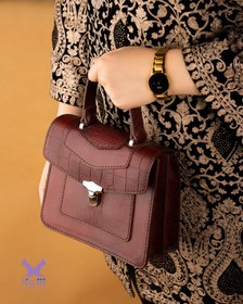 تصویر کیف مجلسی زنانه چرم 
