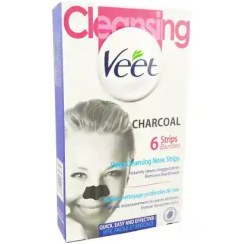 تصویر چسب بینی فرانسوی ویت زغال veet deep Cleansing nose strips Cleansing 