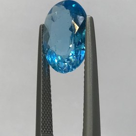 تصویر نگین توپاز آبی سوییسی اصل سایز 10*14 