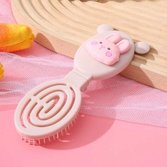 تصویر شانه و آینه کیفی فانتزی - پینترستی - صورتی 