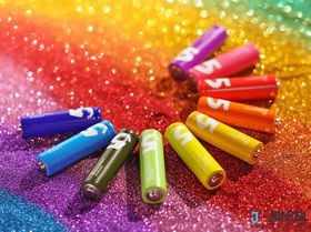 تصویر باتری قلمی رنگین کمانی شیائومی Xiaomi Rainbow Zi5 AA 1.5 V Battery Pack Of 10 