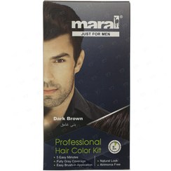 تصویر کیت رنگ موی مردانه مارال مدل Dark Brown حجم 100 میلی لیتر ا Maral Dark Brown Hair Color Kit For Men Maral Dark Brown Hair Color Kit For Men