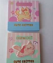 تصویر پالت سایه چشم KEVIN & COCO مدل Cute Critter – پالت گربه بامزه - سبز cute critter