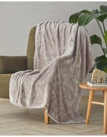 تصویر پتوی یک نفره نود یتو پتو تلویزیون Ramona Jacquard Supersoft 120X160 سانتی متر بژ English Home 
