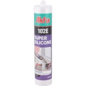 تصویر چسب سیلیکونی همه کاره آکفیکس 102E حجم 330 میلی لیتر akfix 102E 330ml Silicone Adhesive